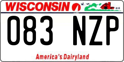 WI license plate 083NZP
