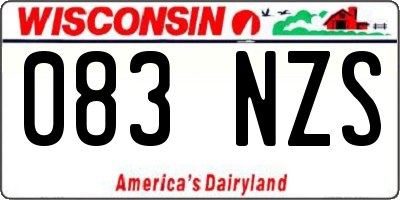 WI license plate 083NZS