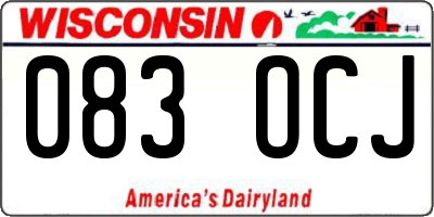 WI license plate 083OCJ