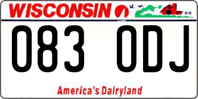 WI license plate 083ODJ