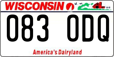 WI license plate 083ODQ