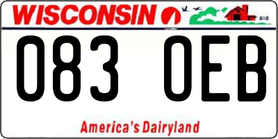 WI license plate 083OEB