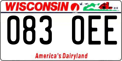 WI license plate 083OEE