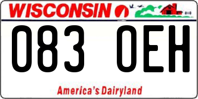 WI license plate 083OEH