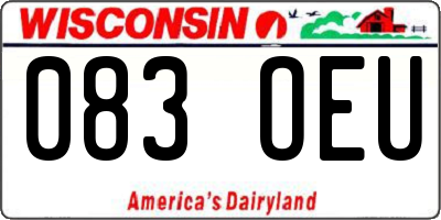 WI license plate 083OEU