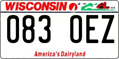 WI license plate 083OEZ