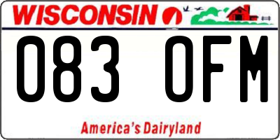 WI license plate 083OFM