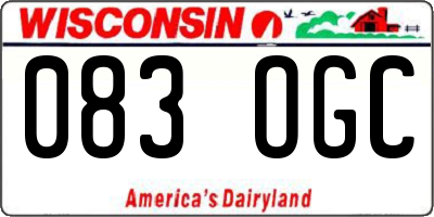 WI license plate 083OGC