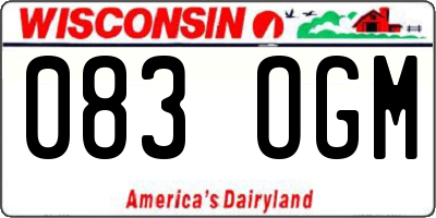 WI license plate 083OGM