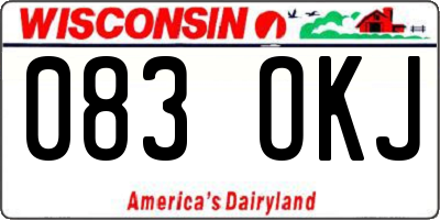 WI license plate 083OKJ