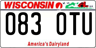 WI license plate 083OTU