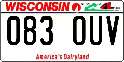 WI license plate 083OUV