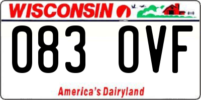 WI license plate 083OVF