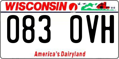 WI license plate 083OVH