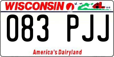 WI license plate 083PJJ
