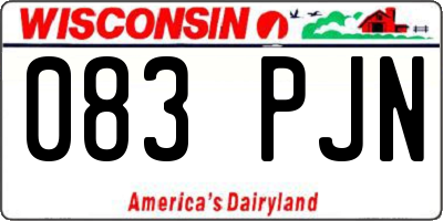 WI license plate 083PJN