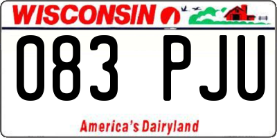 WI license plate 083PJU