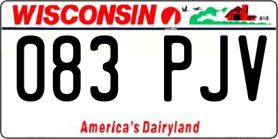 WI license plate 083PJV