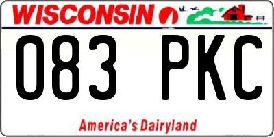 WI license plate 083PKC
