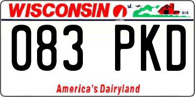 WI license plate 083PKD