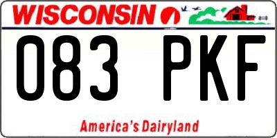 WI license plate 083PKF