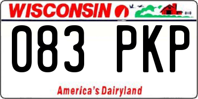 WI license plate 083PKP