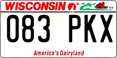 WI license plate 083PKX