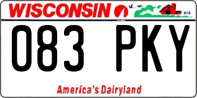 WI license plate 083PKY