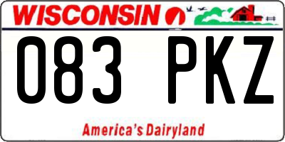 WI license plate 083PKZ