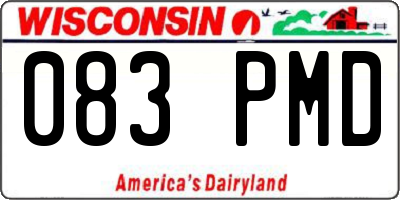 WI license plate 083PMD
