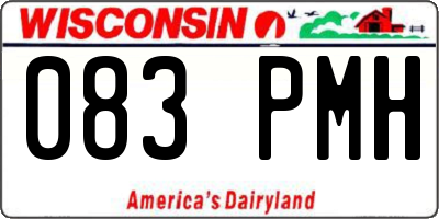 WI license plate 083PMH