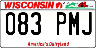 WI license plate 083PMJ