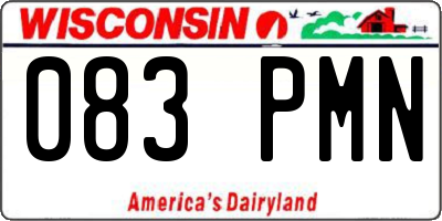 WI license plate 083PMN