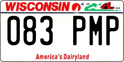 WI license plate 083PMP
