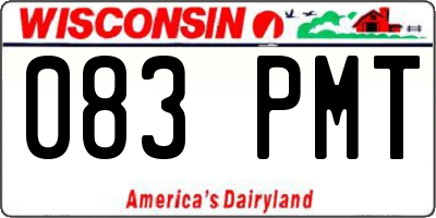 WI license plate 083PMT