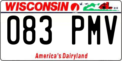 WI license plate 083PMV