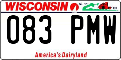 WI license plate 083PMW