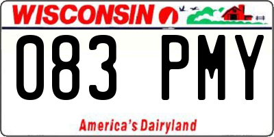 WI license plate 083PMY
