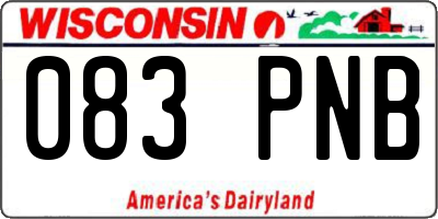 WI license plate 083PNB