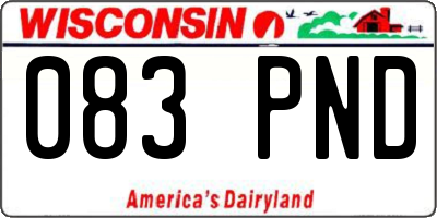 WI license plate 083PND