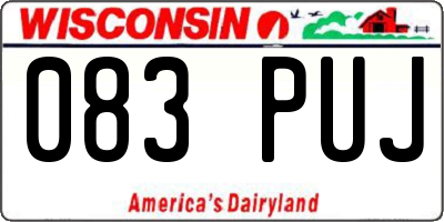 WI license plate 083PUJ