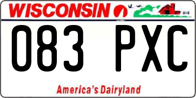 WI license plate 083PXC
