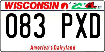 WI license plate 083PXD