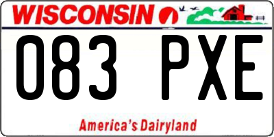 WI license plate 083PXE