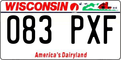 WI license plate 083PXF