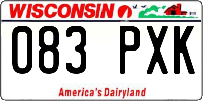 WI license plate 083PXK