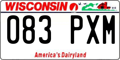 WI license plate 083PXM