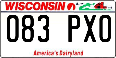 WI license plate 083PXO