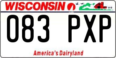 WI license plate 083PXP