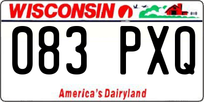 WI license plate 083PXQ